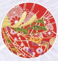 名前旗 極上総刺繍(中)　のしめ 赤　金糸刺繍