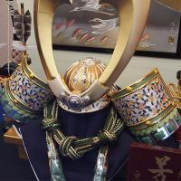 花柄彫金中鍬兜(アクリルケース飾り)8号