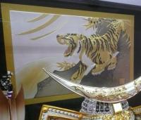 宝雲  三日月居合太刀  (兜ケース飾り)  10号