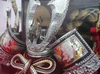 華風作　彫金龍(兜ケース飾り)　10号