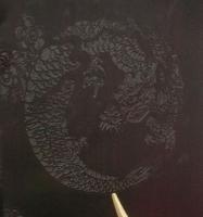 伯峰作　上杉ゴールド龍(アクリルケース兜飾り)　13号