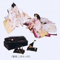 平安豊久　ひな人形　「桜祇園」　人形工芸士　田村葵紗彦作　本物のソメイヨシノ屏風が美しい
