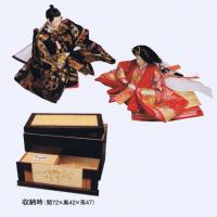 平安豊久　ひな人形　「結菜(ゆいな)」　京都西陣織金襴衣装と屏風・台の刺繍が魅力!!