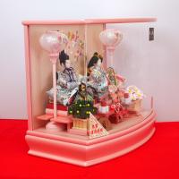 ひな人形「舞華」　前面に丸みを出したコンパクトアクリルケースはいかが? ケース飾り　芥子親王揃え