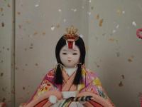 「宝寿」　ひなろこシリーズより 　木目込み人形　親王平飾り