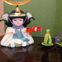 ひなろこ　伊達兜(木目込み人形平飾り)