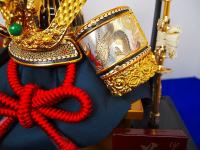 平安豊久 13号　彫金赤龍 (兜ケース飾り)