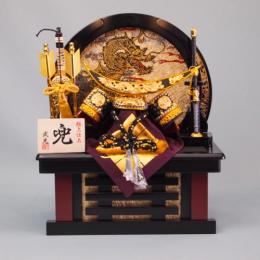 5号本革金箔小桜伊達政宗(コンパクト収納飾り)