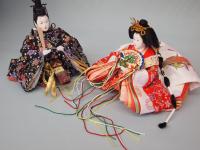 「桜色彩」とてもコンパクトな収納タイプのおひな様。
