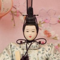 「白橙」芥子親王アクリルケース飾りです。